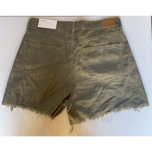 American Eagle Women’s Highest Rise Mom Shorts Sz 8 (29W) Green Y2K Festival New - Picture 2 of 8